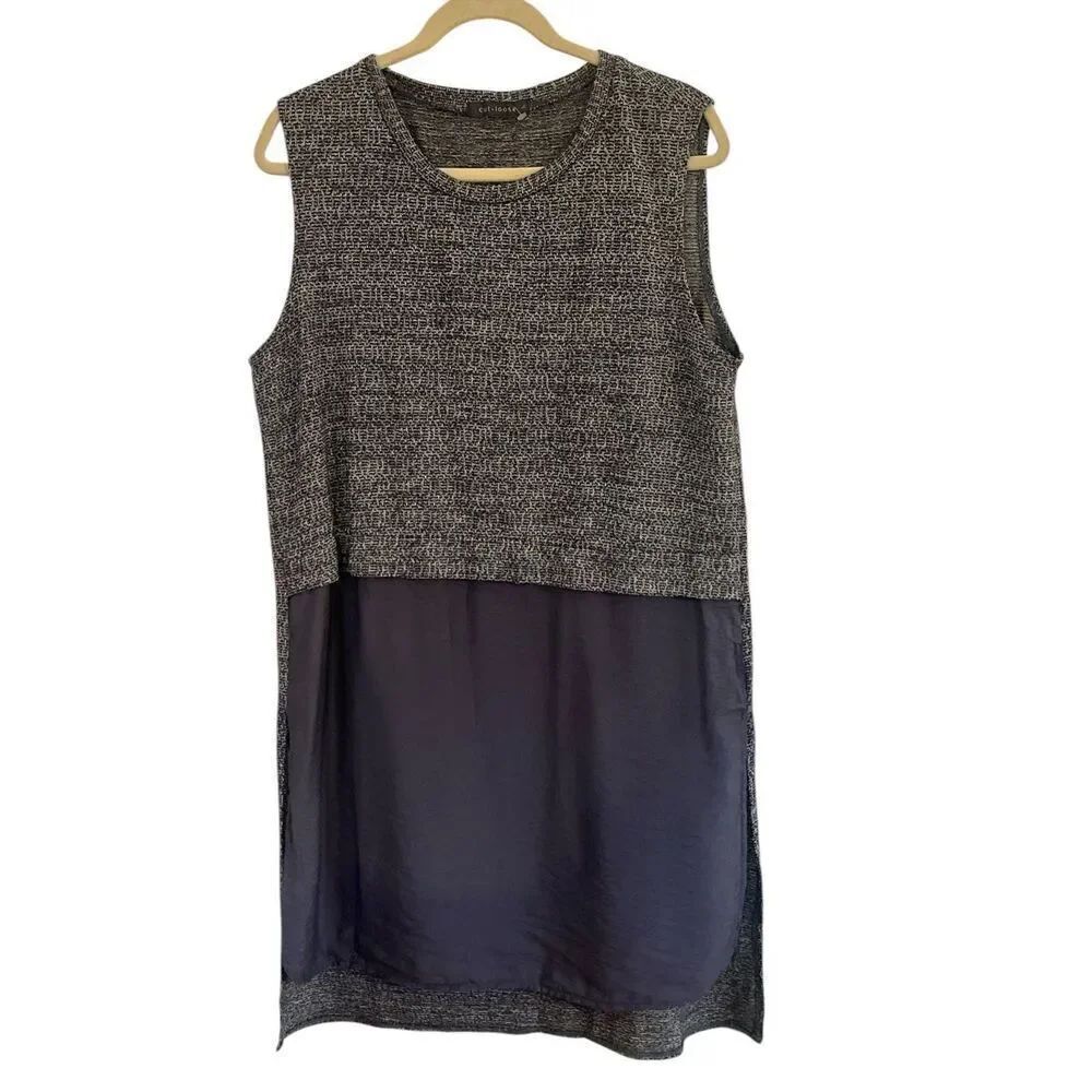Cut Loose tunic top heathered top and solid bottom large
